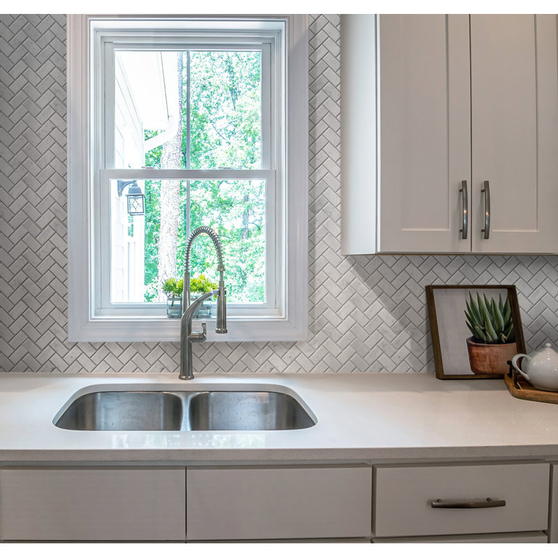 12" x 12" Marble Look Mosaic Wall & Floor Tile