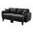 2 Dark Grey Boucle Fabric With Shell-Shaped And Spring Coil For Movie Nights Modern Design Couch Cylindrical Legs Comfortable Seating-1210201486