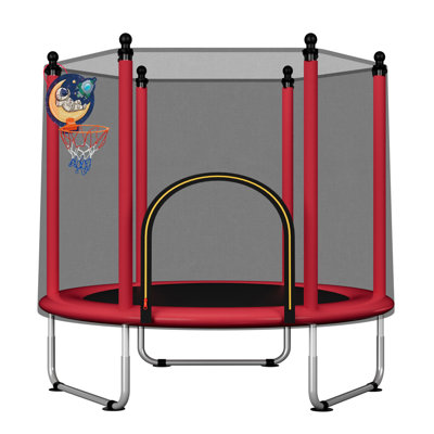 Filet de sécurité extérieur pour trampoline 140 cm avec panier de basketball