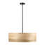 24 In. 5-light Wood Veneer Drum Chandelier 