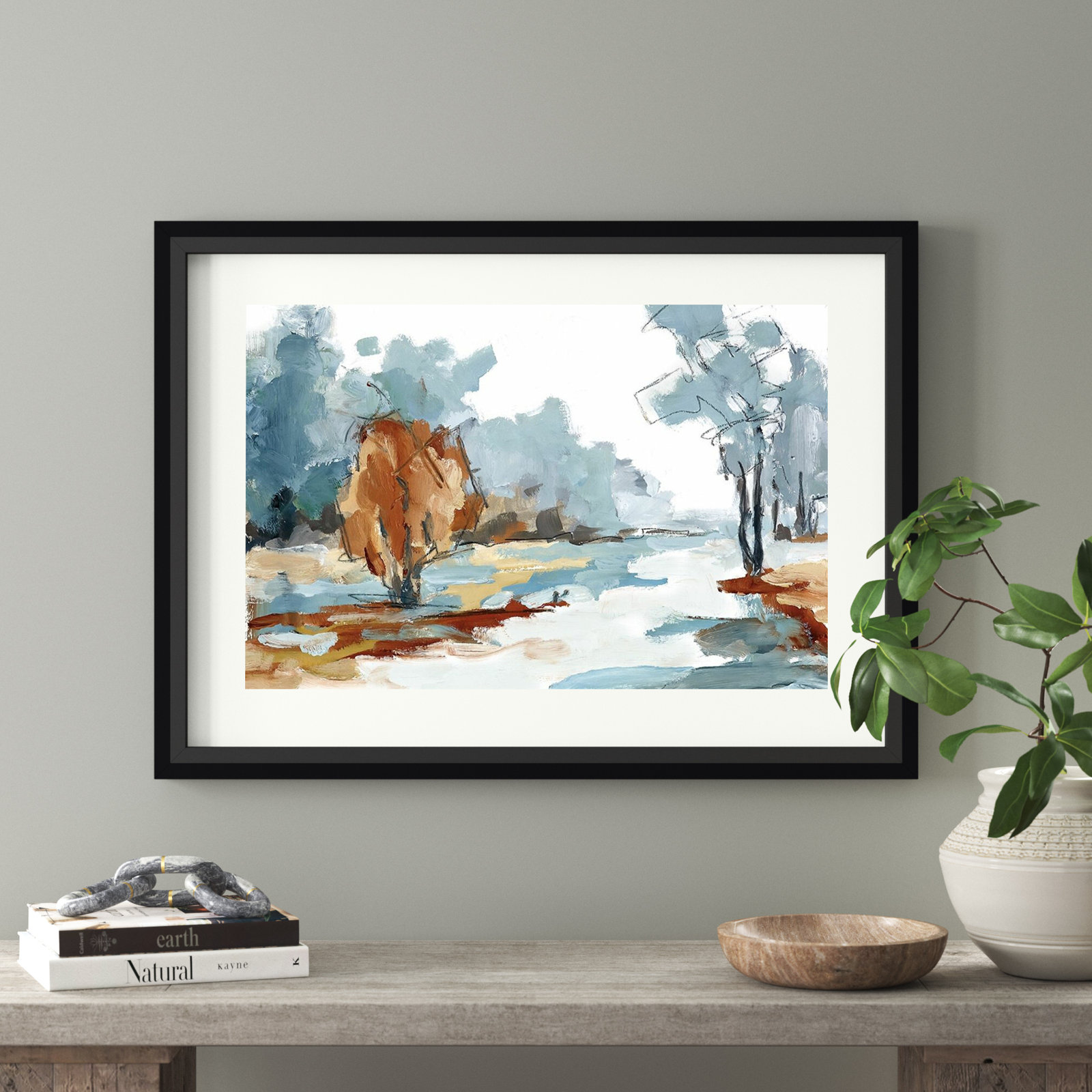 Forest Backroads VI Print, 18" H x 25" W, Black Framed Paper