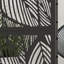 Hiltraud 6.5FT Decorative Garden Privacy Screen, Leaf Style, Black