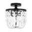 Plafonnier semi-encastré en cristal 3 lumières 9,1 po
