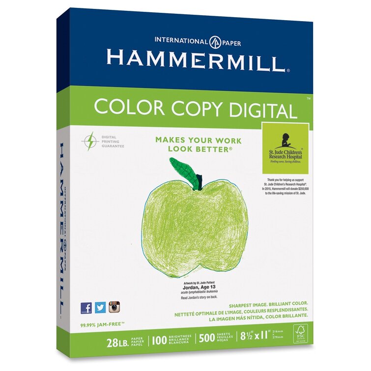 Hammermill Premium Color Copy Print Paper, 100 Bright, 28lb, 12 x