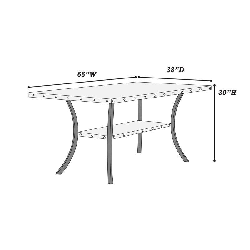 Table à manger rectangulaire Esmenicci