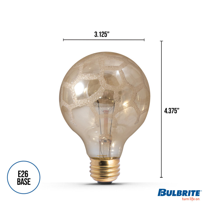 40 watts, ampoule incandescente à intensité variable G25, culot E26 / moyen (standard)