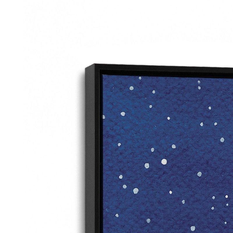 Phare, bateau en papier bleu par Vapinx, 40" H x 30" W, Noir