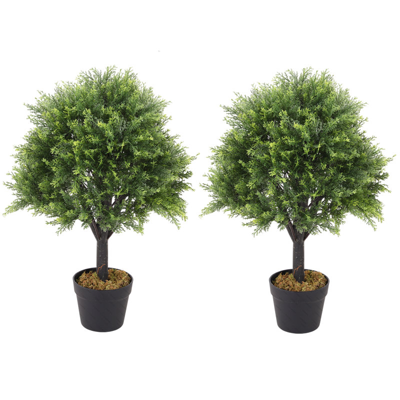 27.5'' Faux Cedar Topiary in Pot