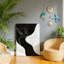 Abstrait ligne féminine abstraite, cadre mural en bois à l'arrière, 30 L x 20 l