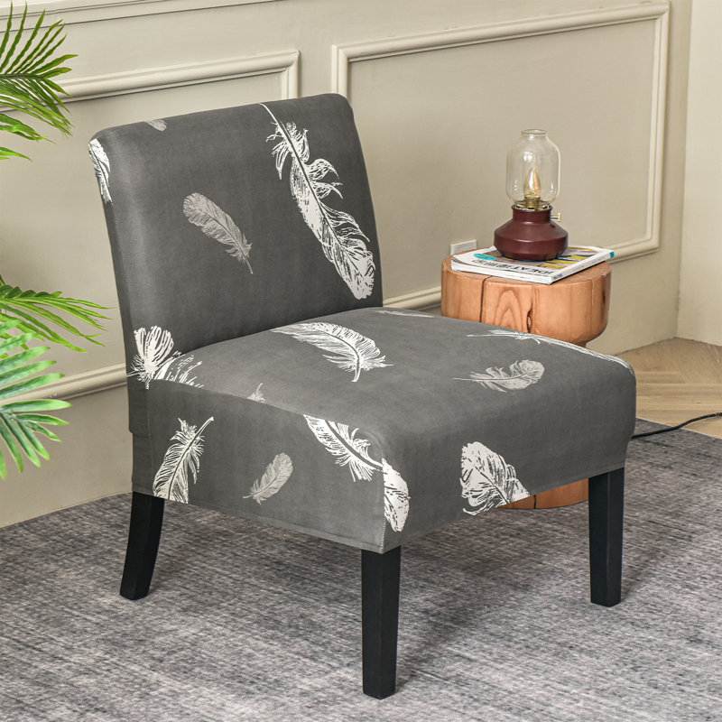 Housse pour chaise de salle à manger, Polyester gris / blanc