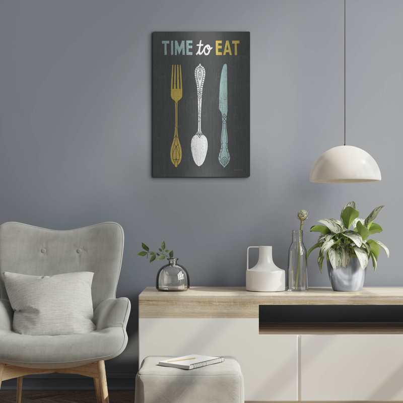 «Retro Diner Time To Eat» par Michael Mullan, art mural en métal, H 24 po x l 16 po