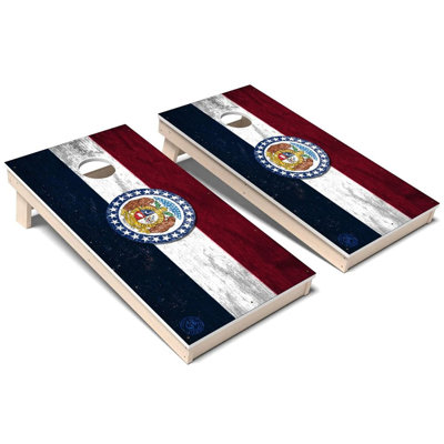Missouri State Flag Full Colour All-Weather Composite Cornhole Board Set