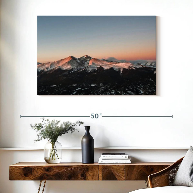 Alvord Longs Peak Mountain Sunrise, H 26 po x l 39 po