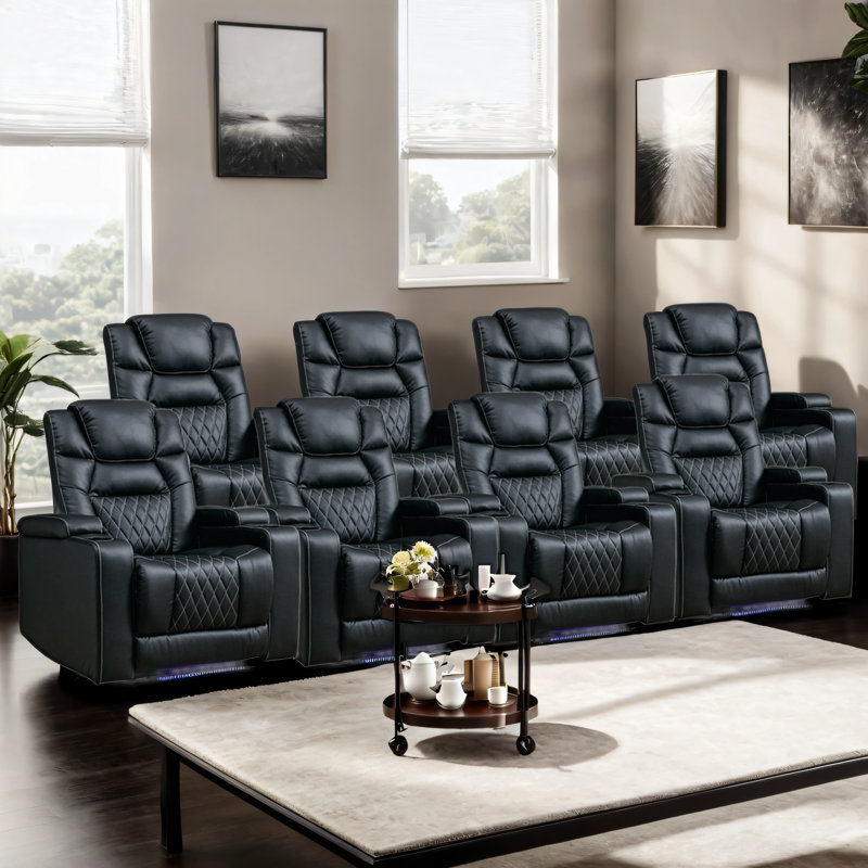Ensemble de cinéma maison inclinable 36,2 po Denchev, Noir