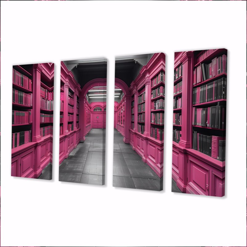 Baringer - Ensemble d'art mural bibliothèques, H 32 po x l 64 po