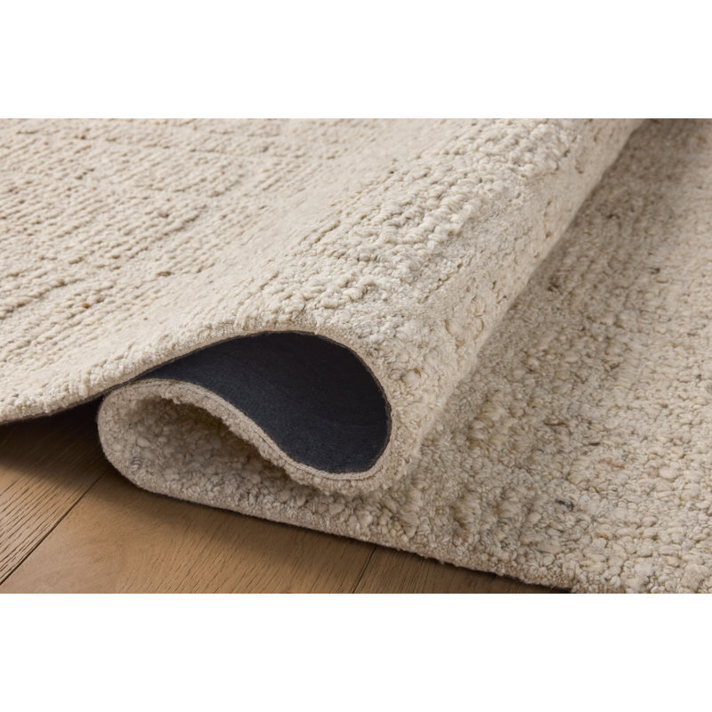 Oatmeal Tufted Handmade Wool 4' x 6' Rug