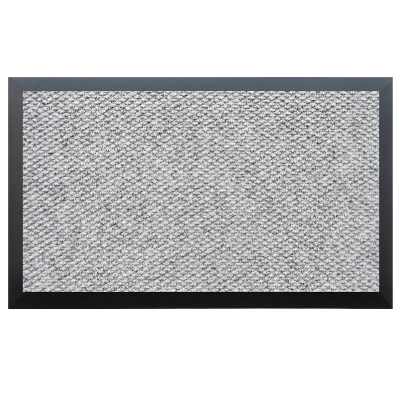 Paillasson d'extérieur antidérapant uni, gris, 6 pi x 10 pi
