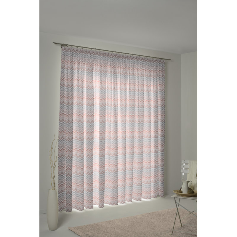 Kurtus Room Darkening Curtain Single Panel, 132 W x 225 D cm, Apricot