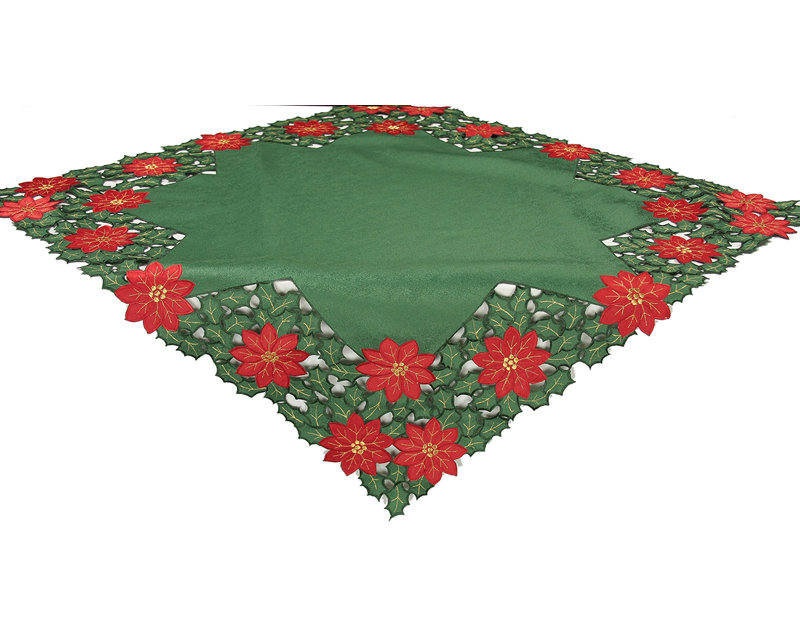 Shelli Embroidered Cutwork Holiday Table Cloth