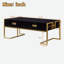 Table basse moderne moderne avec 4 tiroirs et base dorée-1775928600