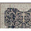 Tapis oriental en laine noué à la main noir / ivoire Needlepoint