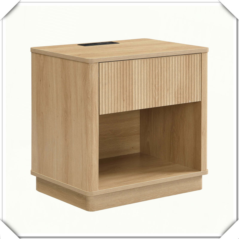 Table de chevet avec prise USB, tiroir de rangement, petite surface, moderne, fonctionnel, polyvalent, pratique et élégant