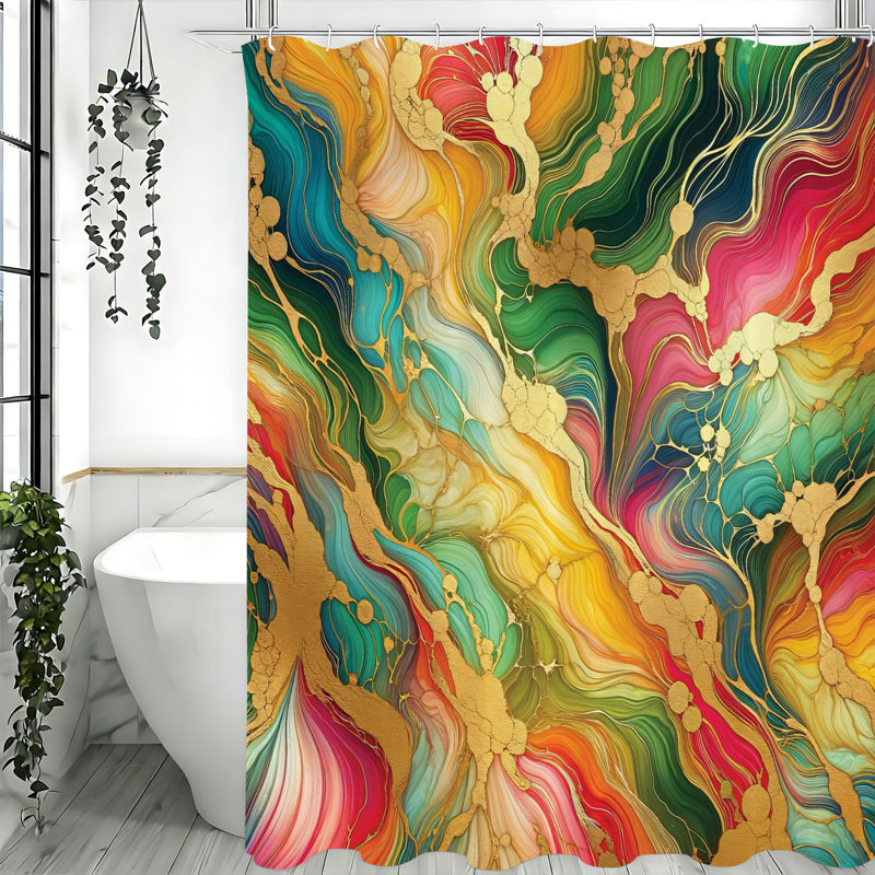 Shower Curtains with Hooks Included