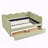 Gingham Daybed Storage Drawers USB Port Wave Shaped Linen Fabric-319670703-319670741