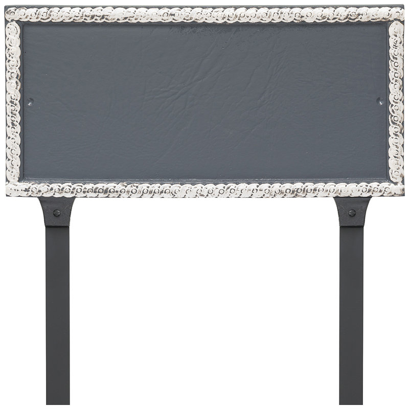 Plaque d'adresse rectangulaire Harrison, Oui, Gris / blanc