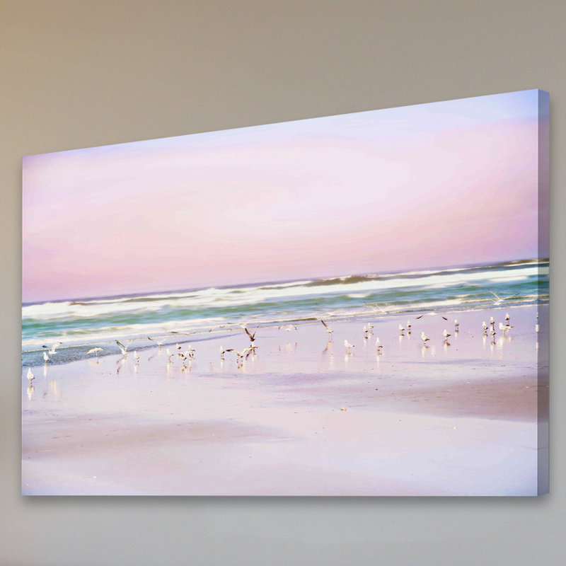 " Pastel Beach " by Sylvia Cook, 24” H x 36” W x 1.5” D