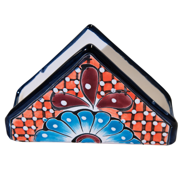 Talavera Napkin Holder - Orange