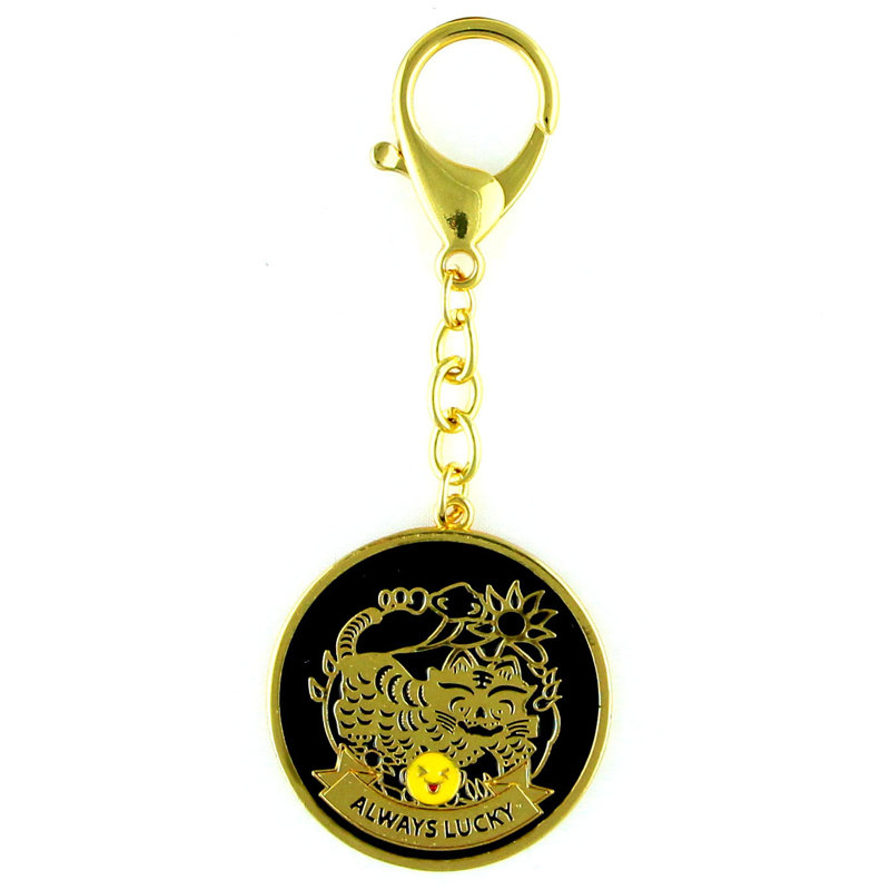 Feng Shui Import 2'' W Gold/Black Key Chain