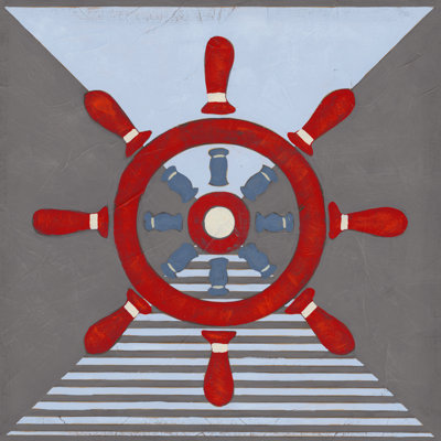 Nautical Graphic IV - Wrapped Canvas Painting
