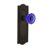 Meadows Plate with Crystal Cobalt Door Knob