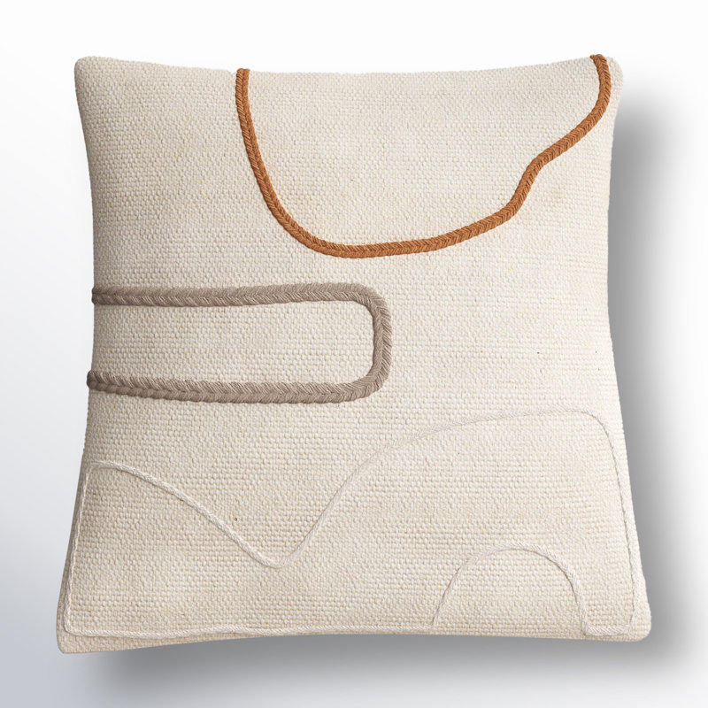 Housse et insert de coussin carré Alain, 18 po x 18 po, Duvet, 2