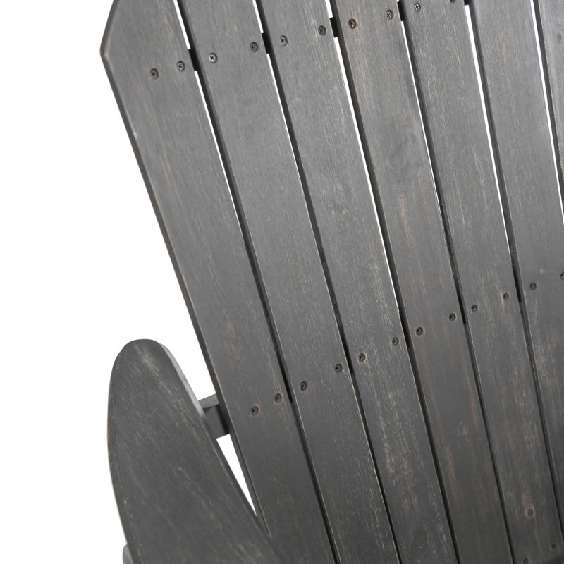 Chaise berçante Malibu Adirondack, Gris foncé