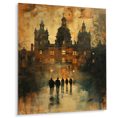 Green Yellow Mystic College Tower II - College & University Buildings Wall Art
