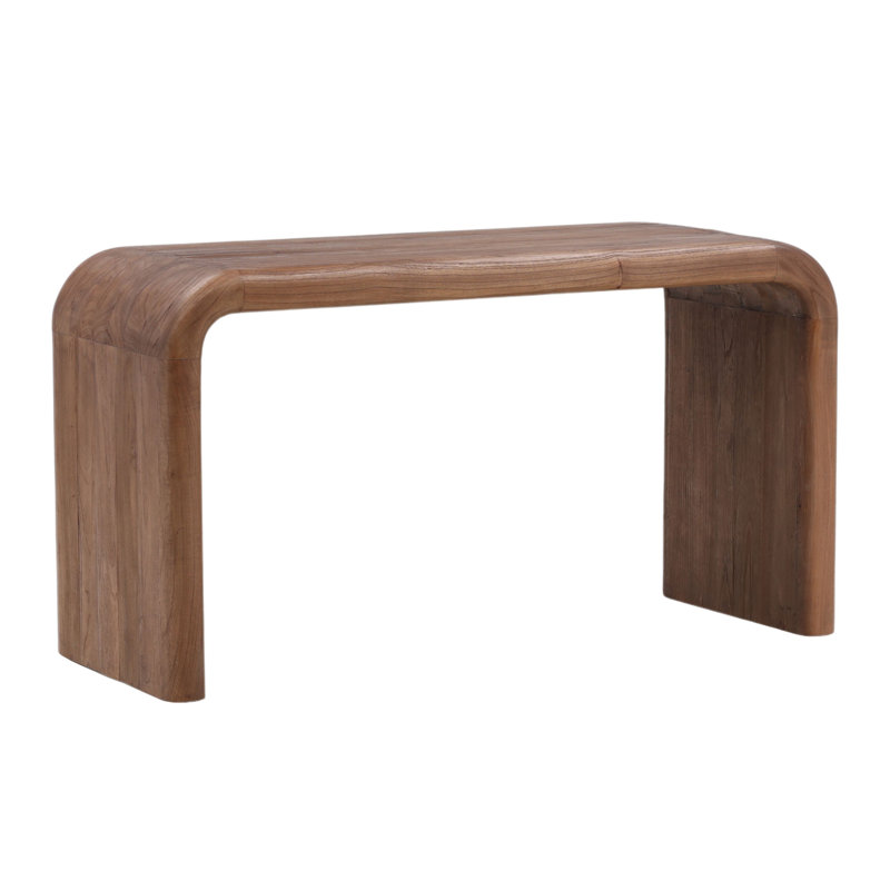 Wynne Medium Brown Solid Wood Rectangle Writing Desk