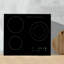 Plaque de cuisson électrique 23,23 "à 3 brûleurs en céramique noire avec minuterie, capteur tactile 2600W
