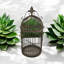Rusty Bird Cage Garden Wall Mirror Antique Metal Indoor Outdoor Hanging Decorative Accent Decor-1937809502