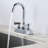 4 In. Centerset Double Handle High Arc Kitchen Faucet Bathroom Faucet Without Drain Kit In Chrome