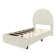 Avaah Solid Wood Panel Bed with Arch Headboard with 1 Drawer End Storage