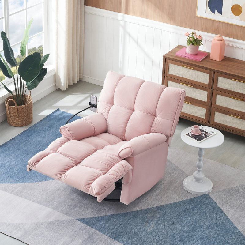 Fauteuil simple et moderne, siège comtable rose, le siège est doux et confortable, Rose