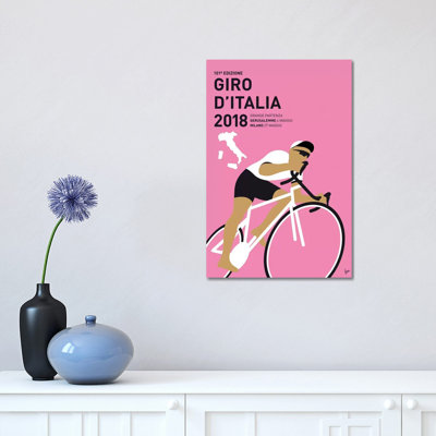 Giro D'italia 2018 Minimal Poster by Chungkong - Wrapped Canvas Print