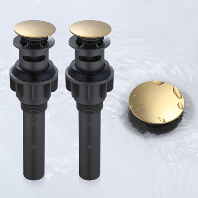 Pop-Up Bathroom Sink Drain with Overflow( 2Pack)