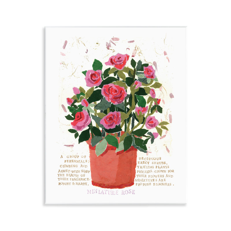 «Mini Roses Bouquet», art mural sur bois par Nancy Overton