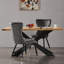 Guerra Velvet Dining Chairs - Ergonomic Curved Back with Metal Legs-910927700