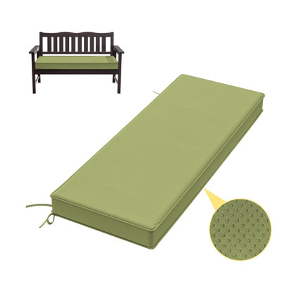 Coussin de banc antidérapant de 7,6 cm d'épaisseur pour usage intérieur et extérieur