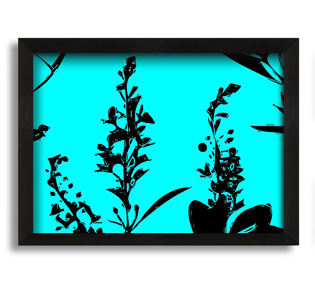 Gerahmtes Leinwandbild Freshness Of Beauty Aqua Black