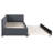 Twin Size Daybed With Upholstered Trundle, Linen Ornament, Strong Bed Quality, No Box Spring, Gray Attribute Spring Required Upholstery, Practical Frame-1260155347